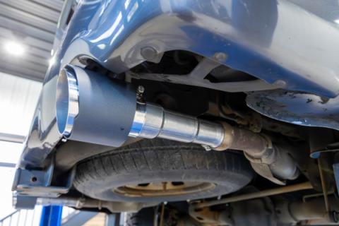 2009-2018 Ram 1500 and 2019-2024 Ram 1500 5.7L Hemi Carbon Fiber Exhaust Tips, 5 Inch OD Dual Wall Angle Cut. Sold In Pairs MBRP