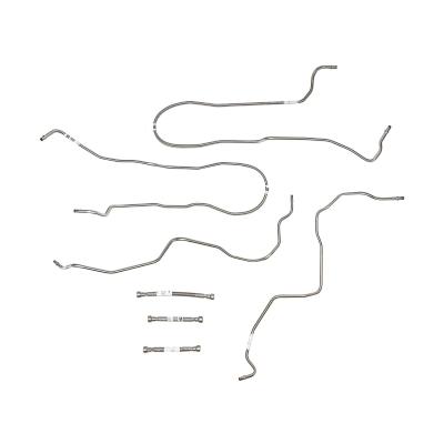 Fuel Line Kit For 04-10 GM 2500HD/3500 Gas with Extended Cab Complete Steel Fine Lines