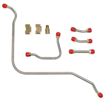 Pump to Carburetor Fuel Line For 68-69 Chevy Corvette 427CID 400/435 HP 3x2 BBL Carbs Pump to Carb Fuel Line 5 Lines and 2 Brass Tee Fittings Steel Fine Lines
