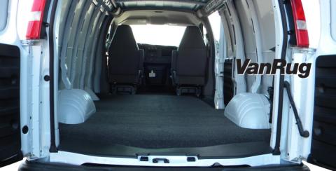 Vanrug Cargo Mat 1996-2025 Chevy Express/Gmc Savana Standard Passenger Van 3/4 Inch Closed Cell Foam Mat Size 111 7/8 Inch x 71 Inch Charcoal BedRug