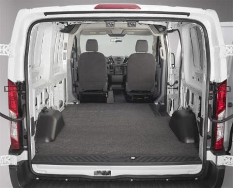 Vantred Cargo Mat 15+ Ford Transit Long Wheel Base - 148 inch WB w/o extended body 1/2 Inch Closed Cell Foam Mat Size 132 3/16 Inch x 68 5/16 Inch Charcoal BedRug