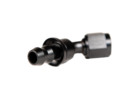 -8 45 Degree to Hose Barb Black Fleece Performance
