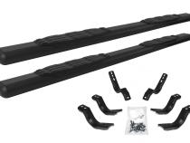 5 Inch 1000 Series Side Steps with Mounting Brackets Kit Textured Black 2001-2006 Silverado/Sierra 1500 HD 2001-2014 Silverado/Sierra 2500 HD/3500 HD Go Rhino