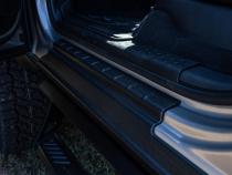 Black Trail Armor Rocker Panel And Sill Plate Covers For 15-20 Ford F150, 17-22 F250/F350/F450 W/Crew Cab Trucks, Pair Bushwacker