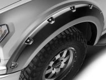 Black Pocket/Rivet Style Smooth Finish Front Fender Flares For 2018-2020 F150 W/78.9/97.6 Inch Bed 2018-2020 F150 W/67.1 Inch Bed Bushwacker