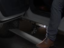 RealTruck VoltStep Electric Running Board Kit Textured Black 2007-2021 Toyota Tundra Crew Cab Go Rhino
