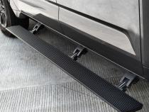 RealTruck VoltStep Electric Running Board Kit Textured Black 2022-2026 Toyota Tundra 4 Door CrewMax Cab Go Rhino