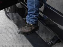 RealTruck VoltStep Electric Running Board Kit Textured Black 2022-2026 Toyota Tundra 4 Door CrewMax Cab Go Rhino