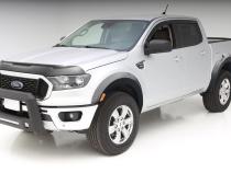 Black Extendafender Style Smooth Finish 4-Piece Fender Flare Set For 2019-2023 Ford Ranger Supercrew Bushwacker