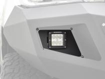 BR5/BR10 Front Light Plates (3x3 Surface Mount) Textured Black 2010-2019 Dodge Ram 2500/3500 2011-2016 Ford F-250/F-350 Go Rhino