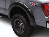 Black Forge Pocket/Rivet Textured Finish 4-Pc Fender Flare Set For 19-22 Ford Ranger 6 Foot Bed Bushwacker
