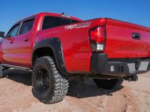 Black Pocket/Rivet Style Smooth Finish Front Fender Flares For 22-26 Toyota Tundra Bushwacker