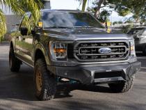 Element Front Bumper with Fixed Light Bar Mount Textured Black 2021-2023 Ford F-150 Go Rhino