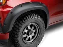 Black Forge Pocket/Rivet Textured Finish 4-Pc Fender Flare Set For 16-22 Toyota Tacoma Bushwacker