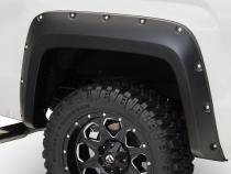 Black Pocket/Rivet Style Smooth Finish 4-Piece Fender Flare Set For 2016-2018 GMC Sierra 1500 (Incl Limited) Fits 69.3 Inch Bed Bushwacker