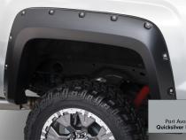 Pocket/Rivet Style Color Matched Quicksilver Metallic 4-Piece Fender Flare Set For 2016-2018 GMC Sierra 1500 Factory Mudflaps Must Be Removed Bushwacker