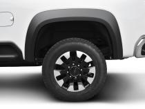 Black Extendafender Style Smooth Finish 4-Piece Fender Flare Set For 2020-2026 Chevrolet Silverado 2500/3500 Bushwacker