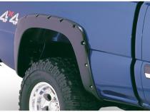 Black Pocket/Rivet Style Smooth Finish 4-Piece Fender Flare Set For 2021-2022 Chevrolet Colorado 74.0 In Bed Bushwacker