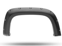 Black Pocket/Rivet Style Smooth Finish 4-Piece Fender Flare Set For 2021-2022 Chevrolet Colorado 74.0 In Bed Bushwacker