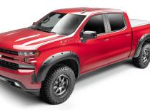 Black Forge Pocket/Rivet Textured Finish 4-Pc Fender Flare Set For 14-15 Chev Silverado 1500 Bushwacker