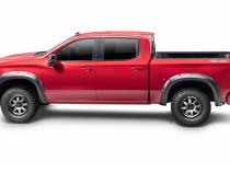 Black Forge Pocket/Rivet Textured Finish 4-Pc Fender Flare Set For 19-21 Chevrolet Silverado 1500, 2022 Chevrolet Silverado 1500 Ltd Bushwacker