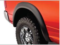 Black Extendafender Style Smooth Finish 4-Piece Fender Flare Set For 2009-2018 Dodge Ram 1500 (Excludes R/T/Rebel) 2019-2022 Ram 1500 Classic (Excludes Rebel Models) Bushwacker