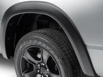 Black OE Style Smooth Finish 4-Piece Fender Flare Set For 2019-2022 Ram 1500 Will Not Fit Rebel And Trx Models Bushwacker