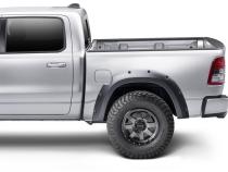 Black Forge Pocket/Rivet Textured Finish 4-Pc Fender Flare Set For 94-01 Dodge Ram 1500, 94-02 Dodge Ram 2500/3500 Excludes Dually Bushwacker