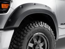 Black Forge Pocket/Rivet Textured Finish 4-Pc Fender Flare Set For 10-18 Ram 2500/3500 Includes Dually Bushwacker
