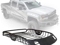 SR20 Tubular Steel Roof Rack With 2x Light Mount Openings 48 Inch Long Textured Black Go Rhino