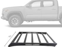 Ceros Low Profile Roof Rack Textured Black 2016-2023 Toyota Tacoma Go Rhino