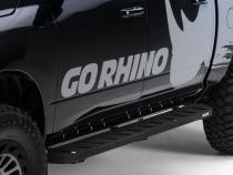 RB10 Running Boards With Mounting Brackets Protective Bedliner Coating 2019-2026 Ram 1500 Extended Cab Go Rhino