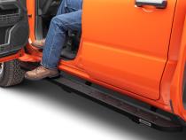 RB10 Slim Line Running Boards W/Brackets Bedliner coating 2024-2026 Toyota Tacoma Go Rhino