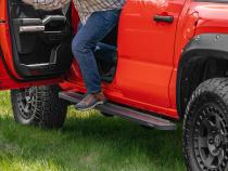 RB10 Slim Line Running Boards W/Brackets Bedliner coating 2024-2026 Toyota Tacoma Go Rhino