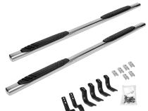 4 Inch OE Xtreme SideSteps With Mounting Bracket Kit Polished Stainless Steel 2015-2026 Ford F-150/ F-250/F-350 Crew Cab Go Rhino