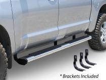 6 Inch OE Xtreme Composite SideSteps Kit 80 Inch Long Chrome + Brackets Chrome 2009-2014 Dodge Ram 1500 Go Rhino