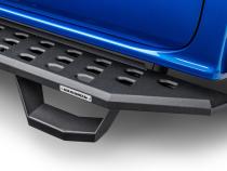 RB20 Running Boards With Mounting Brackets &amp;amp; 2 Pairs of Drop Steps Kit Textured Black 2019-2026 Ford Ranger Go Rhino