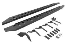 RB10 Slim Line Running Boards With Mounting Brackets Angled Textured Black 2019-2026 Ford Ranger Go Rhino