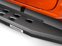 RB10 Slim Line Running Boards With Mounting Brackets Textured Black 2014-2018 Silverado/Sierra 1500 2015-2018 Silverado/Sierra 2500 HD/3500 HD Go Rhino