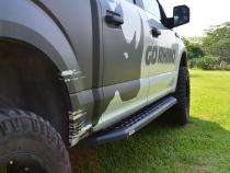 RB20 Running Boards With Mounting Brackets Textured Black 2009-2010 Dodge Ram 1500/2500/3500 Go Rhino