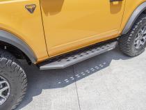 RB20 Running Boards With Mounting Brackets Textured Black 2021-2025 Ford Bronco 2 Door Go Rhino