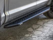 RB20 Running Boards With Mounting Brackets Textured Black 2005-2026 Nissan Frontier Go Rhino