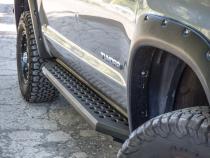 RB20 Running Boards With Mounting Brackets Textured Black 2014-2024 Toyota 4Runner Go Rhino