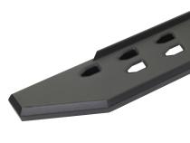 RB10 Slim Line Running Boards With Mounting Brackets Angled Textured Black 2005-2023 Toyota Tacoma Go Rhino