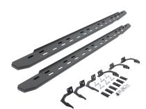 RB30 Slim Line Running Boards with Mounting Bracket Kit Textured Black 2009-2014 Dodge Ram 1500 Go Rhino