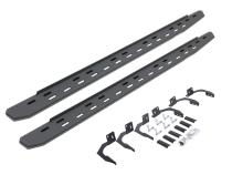 RB30 Slim Line Running Boards with Mounting Bracket Kit Protective Bedliner Coating 2009-2014 Dodge Ram 1500 Go Rhino
