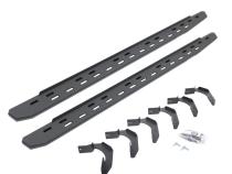 RB30 Slim Line Running Boards with Mounting Bracket Kit Protective Bedliner Coating 2005-2026 Nissan Frontier Go Rhino