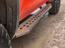 RB30 Slim Line Running Boards W/Bracket Kit Bedliner 2024-2025 Toyota Tacoma Go Rhino
