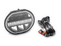 Go Rhino Blackout Series Lights 9 Inch Maxline LED Hi/Low Beam W/Multi Daytime Running Light Black Go Rhino