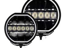 Go Rhino Blackout Series Lights 9 Inch Maxline LED Hi/Low Beam W/Multi Daytime Running Light Black Go Rhino